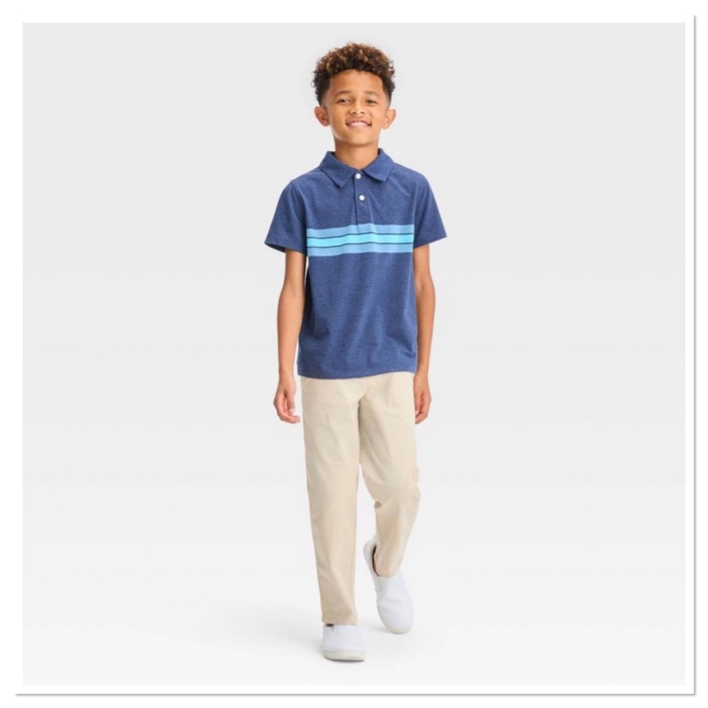 Boys Stretch Relaxed Fit Tapered Woven Pull On Pants Cat & Jack